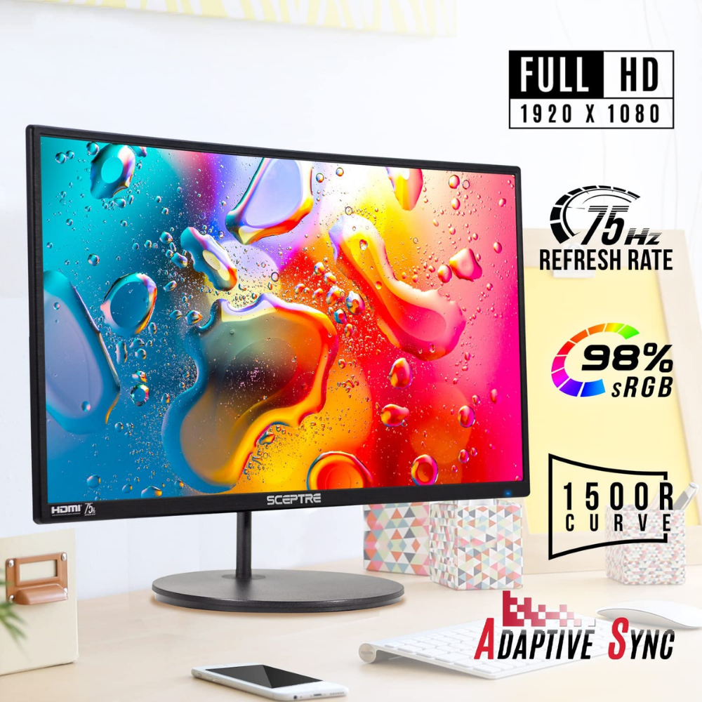 Sceptre - Monitor curvo de 24 pulgadas