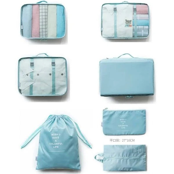 Set x 7 Bolsa Organizador Viaje