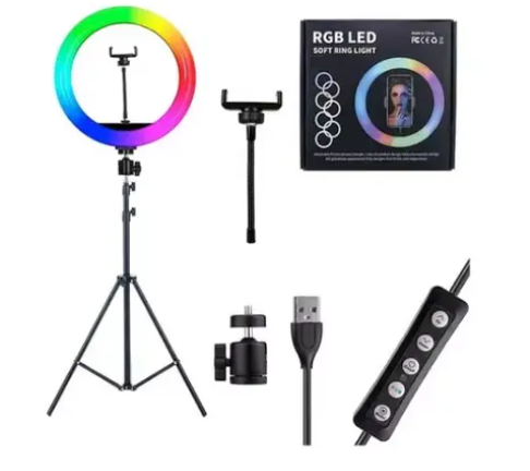 Aro De Luz RGB Led 26 Cm Con Trípode