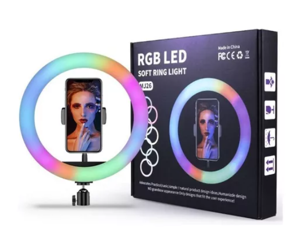 Aro De Luz RGB Led 26 Cm Con Trípode